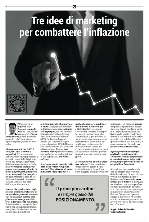 Pagina dell'articolo: Tre idee di marketing per combattere l'inflazione